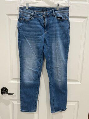J.Jill Authentic Fit Slim Ankle Jeans Size 8R Medium Wash Denim
